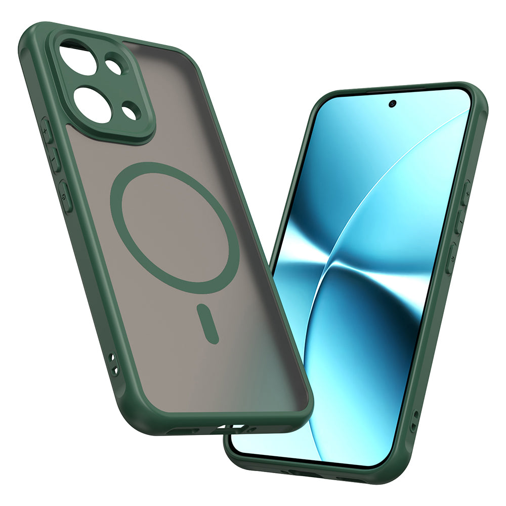 MagSafe Case for Xiaomi Poco X8 Pro Max, Techsuit, HaloFrost II, Green