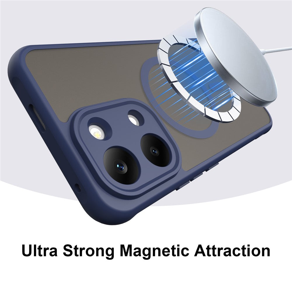 MagSafe Case for Xiaomi Redmi 17 5G / 17 4G, Techsuit, HaloFrost II, Navy Blue