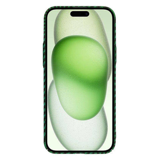 Case for Apple iPhone 15 Plus, Techsuit, Carbonite FiberShell, Green