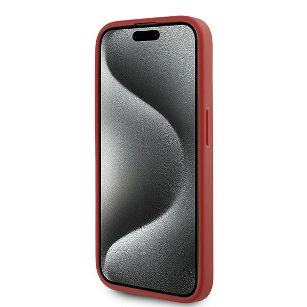 Case for Apple iPhone 15 Pro Max, Karl Lagerfeld, Diagonal Quilted Script, Pink