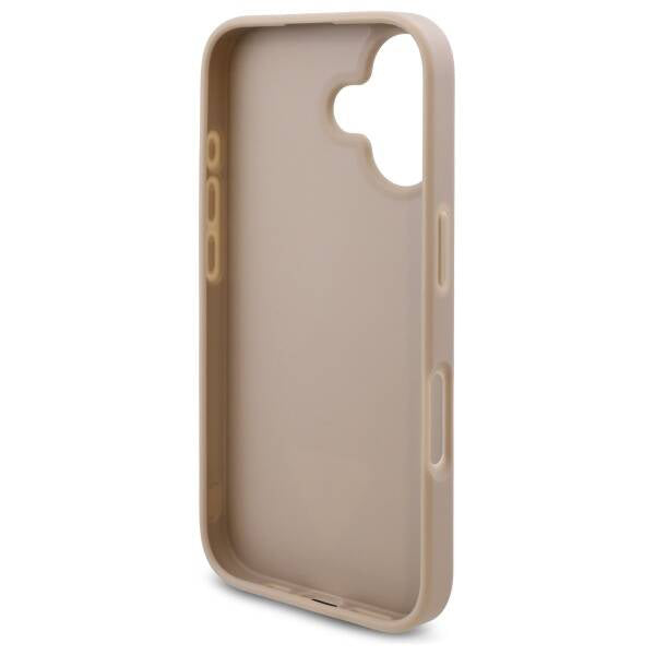 Case for Apple iPhone 16, Guess, 4G Triangle Logo, White