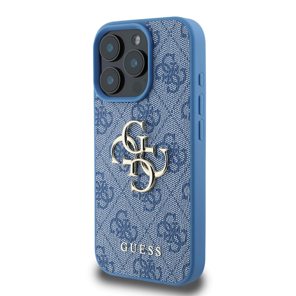 Case for Apple iPhone 16 Pro, Guess, 4G Big Logo, Blue