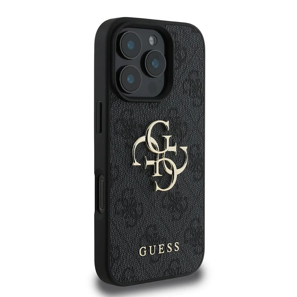 Case for Apple iPhone 16 Pro Max, Guess, 4G Big Logo, Black