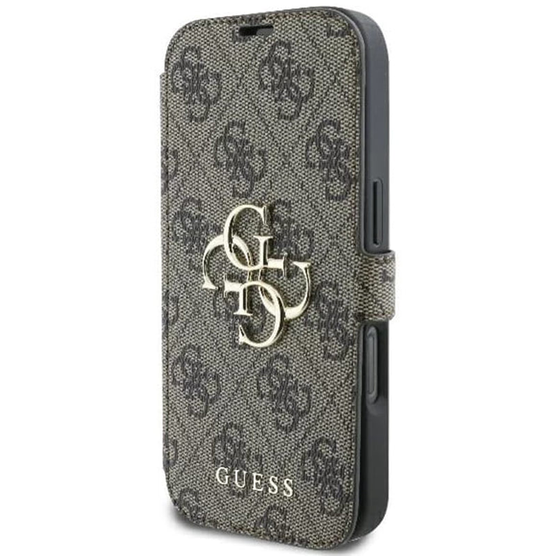 Case for Apple iPhone 16 Pro Max, Guess, 4G Book, Brown