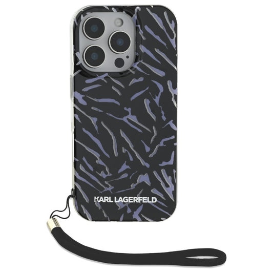 Case for Apple iPhone 16 Pro Max, Karl Lagerfeld, Zebra with Cord Strap, Purple