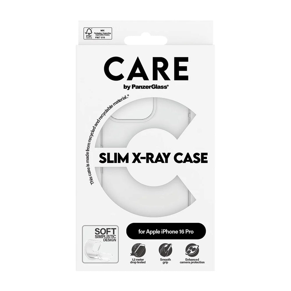 Case for Apple iPhone 16 Pro, PanzerGlass, Fashionable Care, Transparent