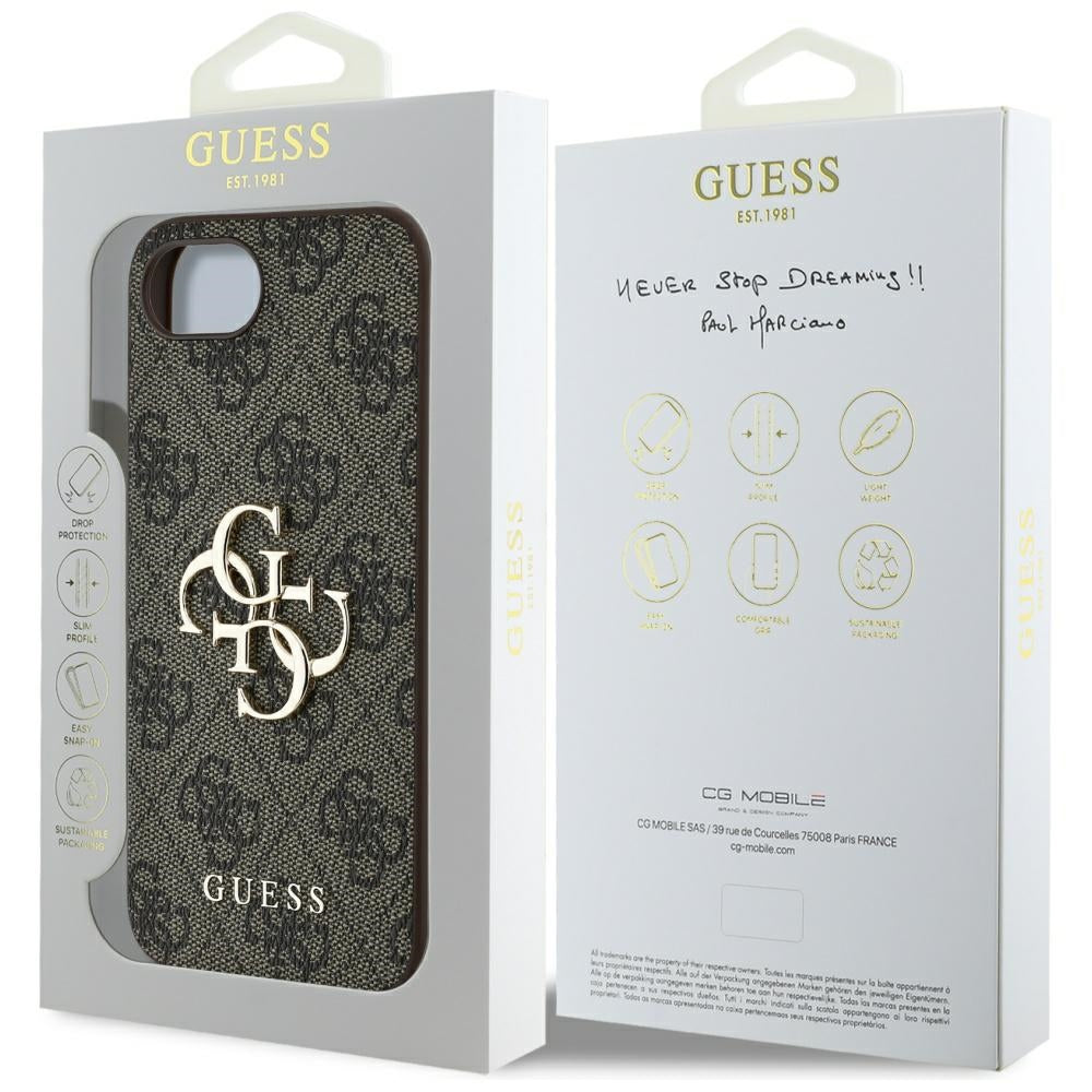 Case for Apple iPhone 17e / 16e, Guess, 4G Big Logo, Black