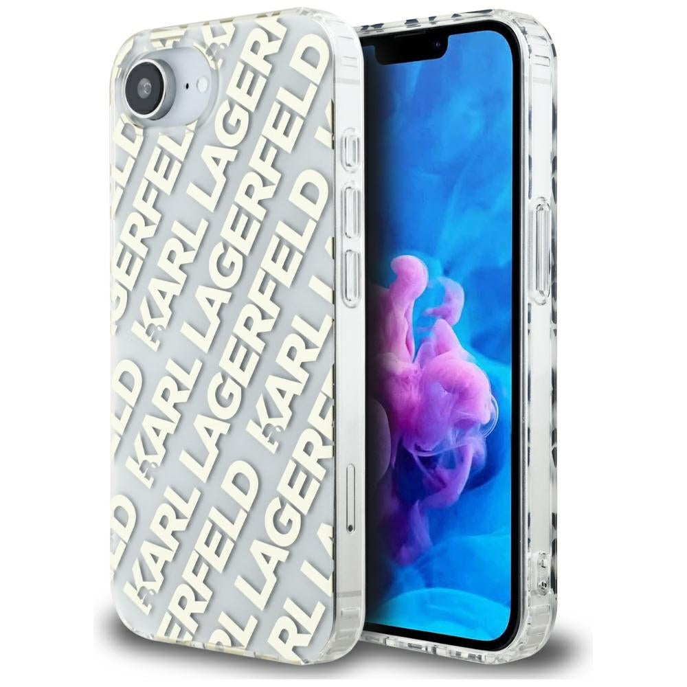 Case for Apple iPhone 17e / 16e, Karl Lagerfeld, IML Luxury Gold Fullover Logo, Gold