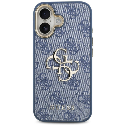 Case for Apple iPhone 17, Guess, Big 4G Logo Classic, Golden Blue