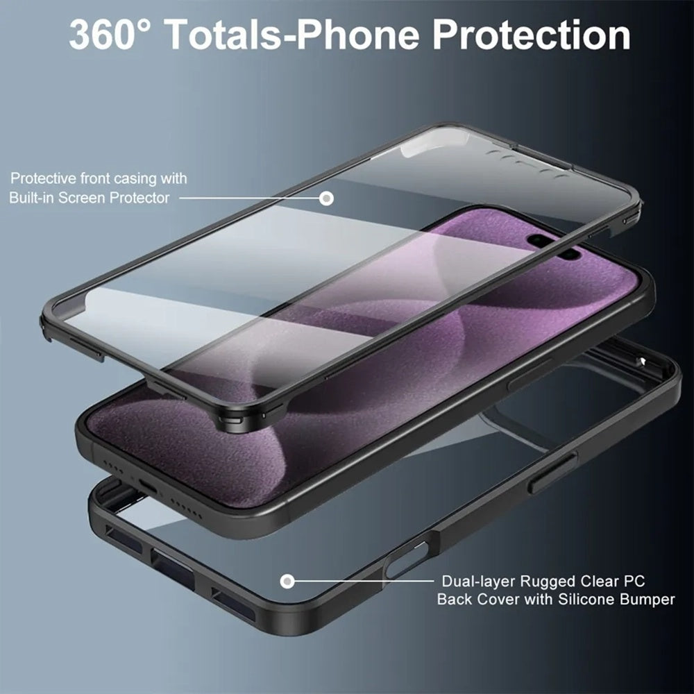 Case for Apple iPhone 17 Pro, Techsuit, ColorVerse 360, Blue