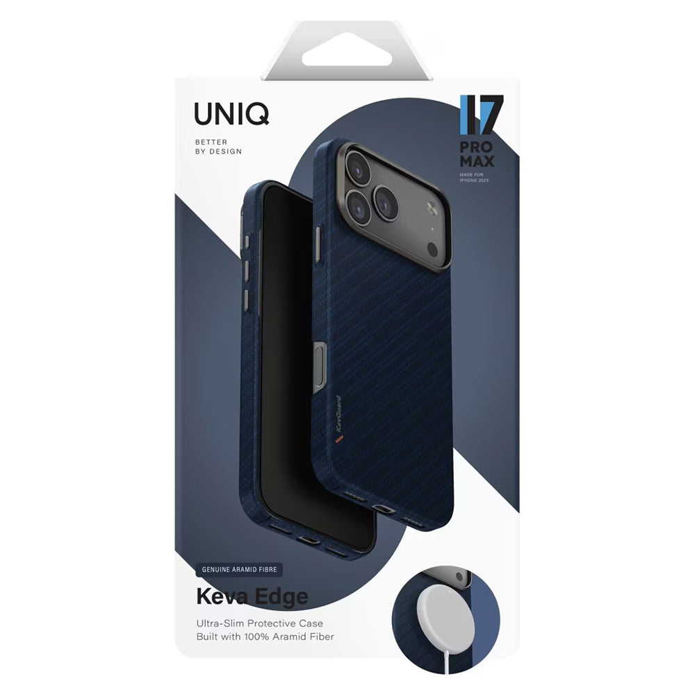 MagSafe Case for Apple iPhone 17 Pro, UNIQ, Keva MagClick, Navy Blue