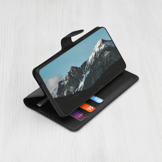Case for Honor X7c / 200 Smart, Techsuit, Leather Folio, Black