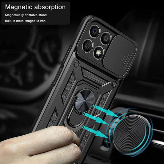 Case for Honor X8b, Techsuit, CamShield, Black
