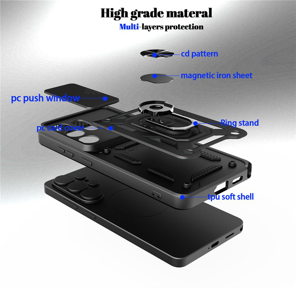 Case for Motorola Moto G67 Power / G57 Power, Techsuit, CamShield, Blue