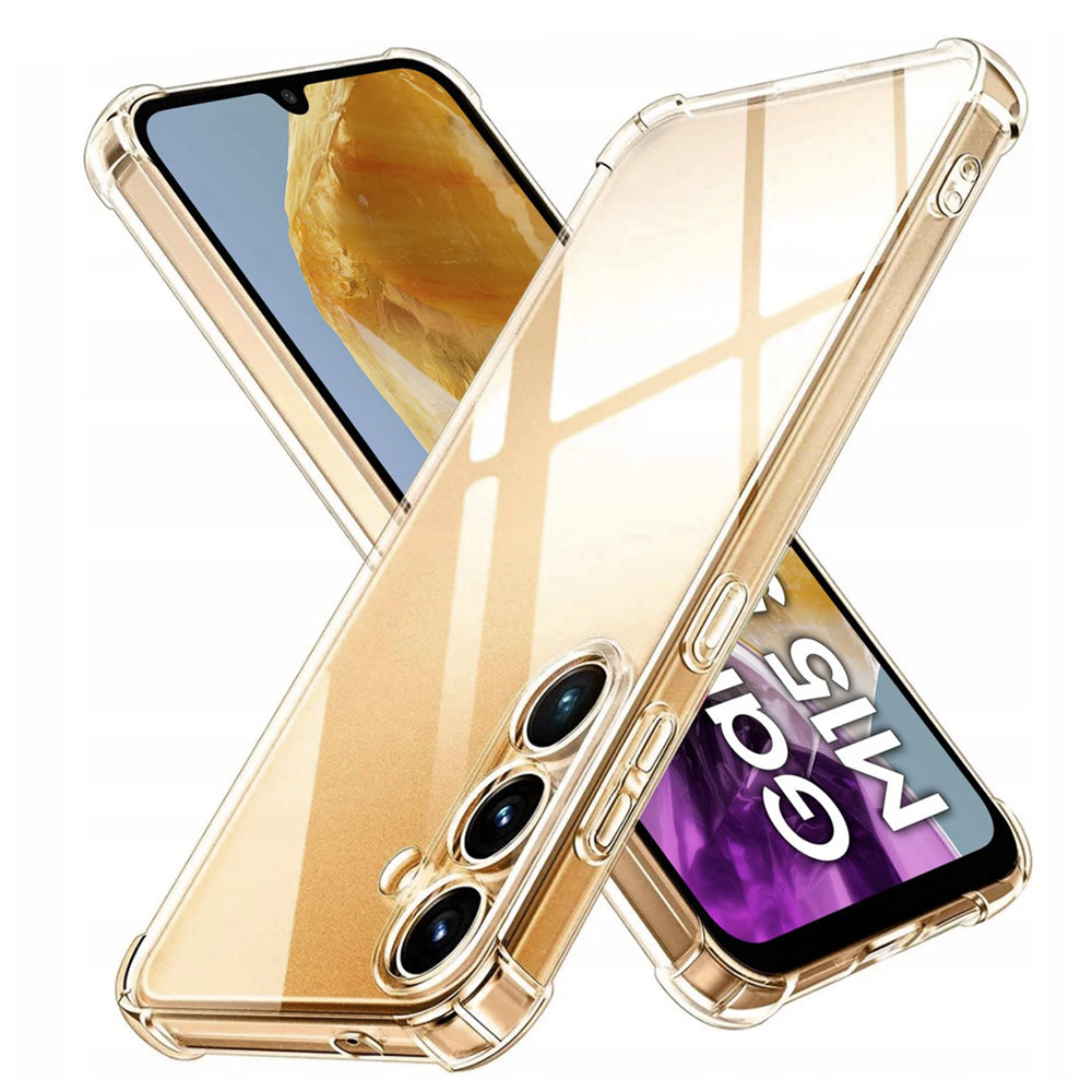 Case for Samsung Galaxy M15, Techsuit, Shockproof Clear, Transparent