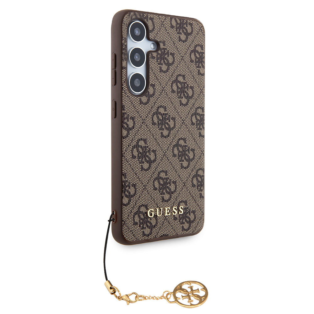 Case for Samsung Galaxy S24 S921, Guess, 4G Charm, Brown