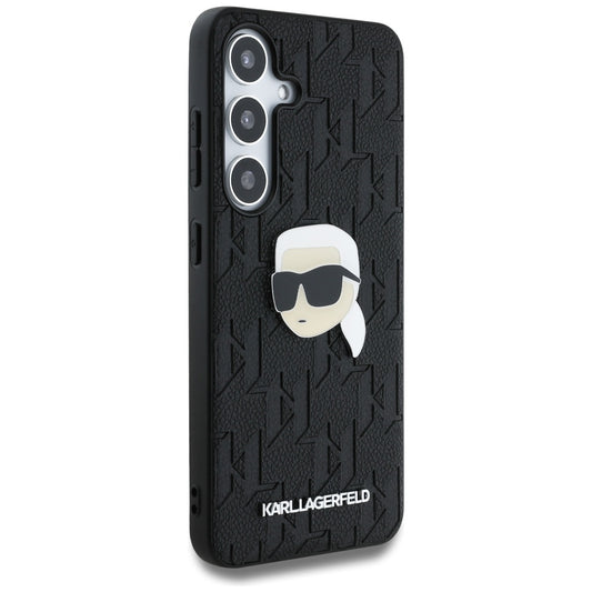 Case for Samsung Galaxy S25+ S936, Karl Lagerfeld, Monogram Karl's Head, Black