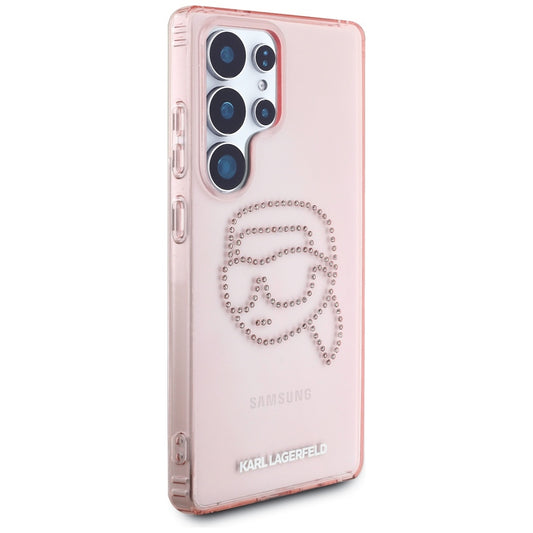Case for Samsung Galaxy S25 Ultra S938, Karl Lagerfeld, IML Luxury Karl's Head, Pink