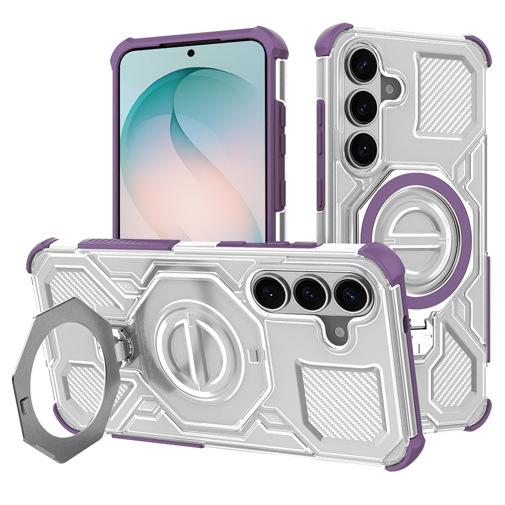 Case for Samsung Galaxy S26 Plus S947, Techsuit, Carbon Shield Pro, Purple