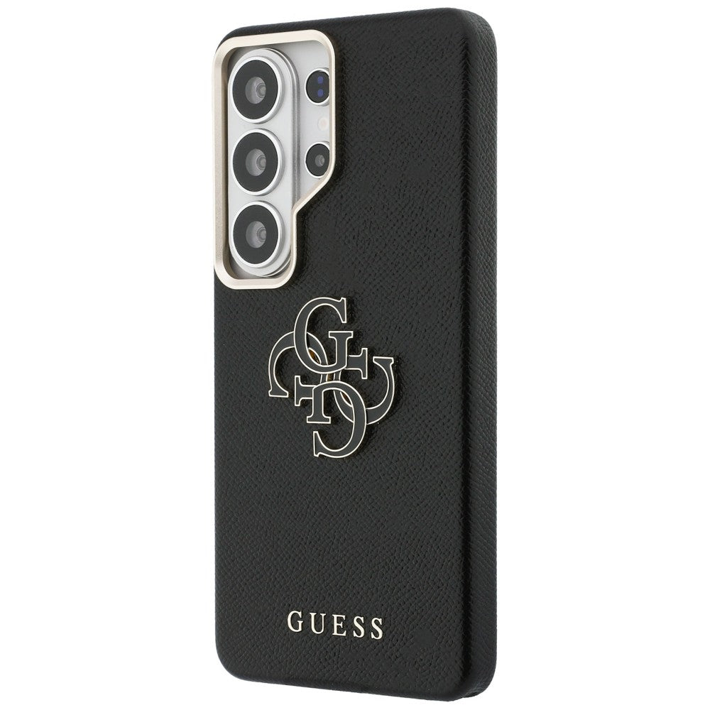 Case for Samsung Galaxy S26 Ultra S948, Guess, 4G Grained Big and Classic Logo, Black