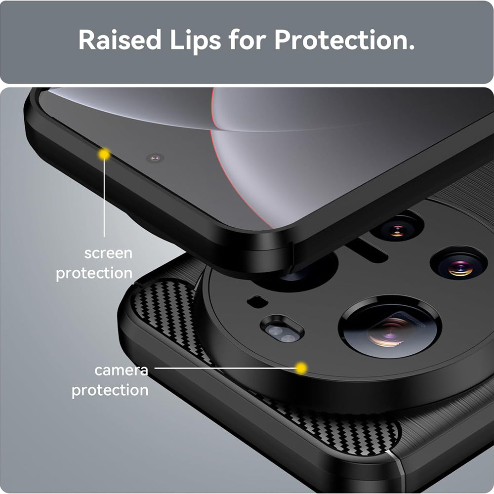 Case for Xiaomi 17 Ultra, Techsuit, Carbon, Blue