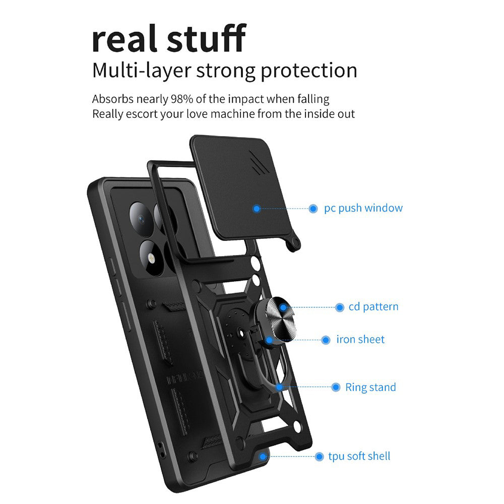 Case for Xiaomi Redmi Note 15 Pro 5G, Techsuit, CamShield, Rose Gold
