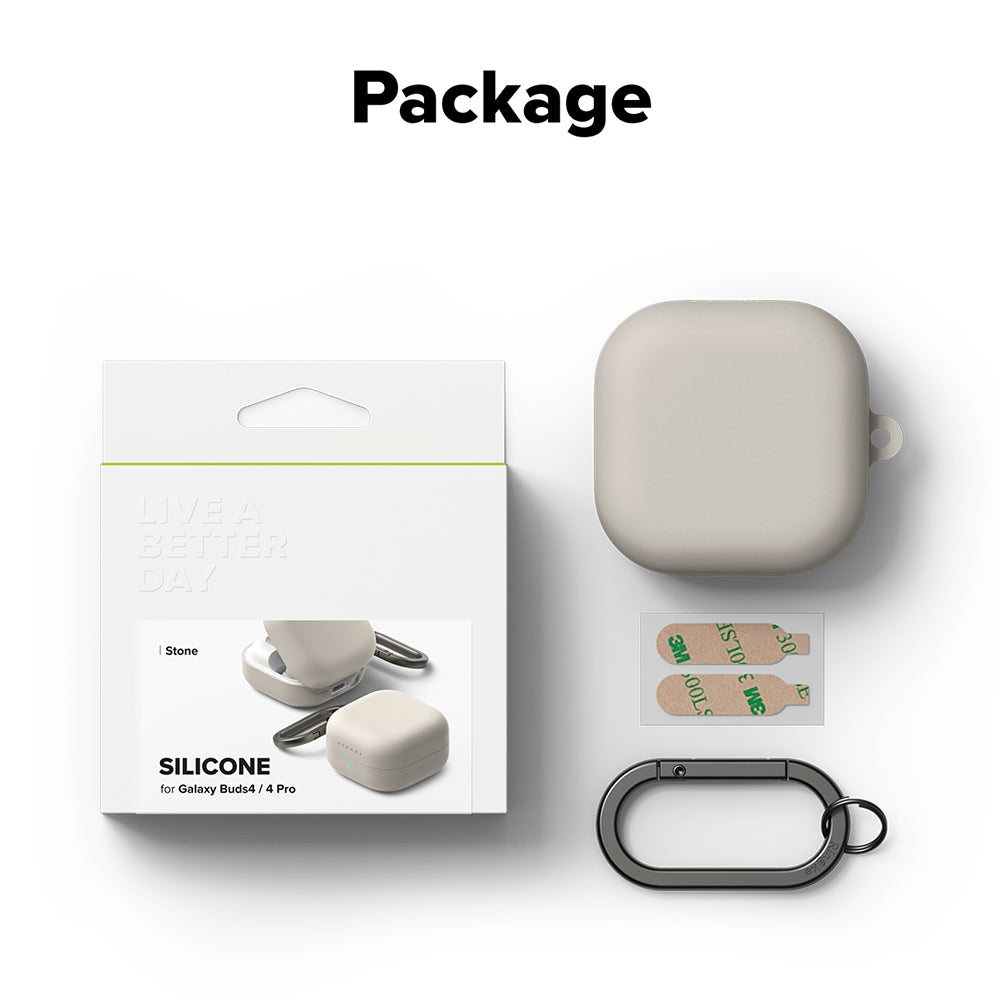 Ringke Case for Samsung Galaxy Buds4 / Buds4 Pro, Cream