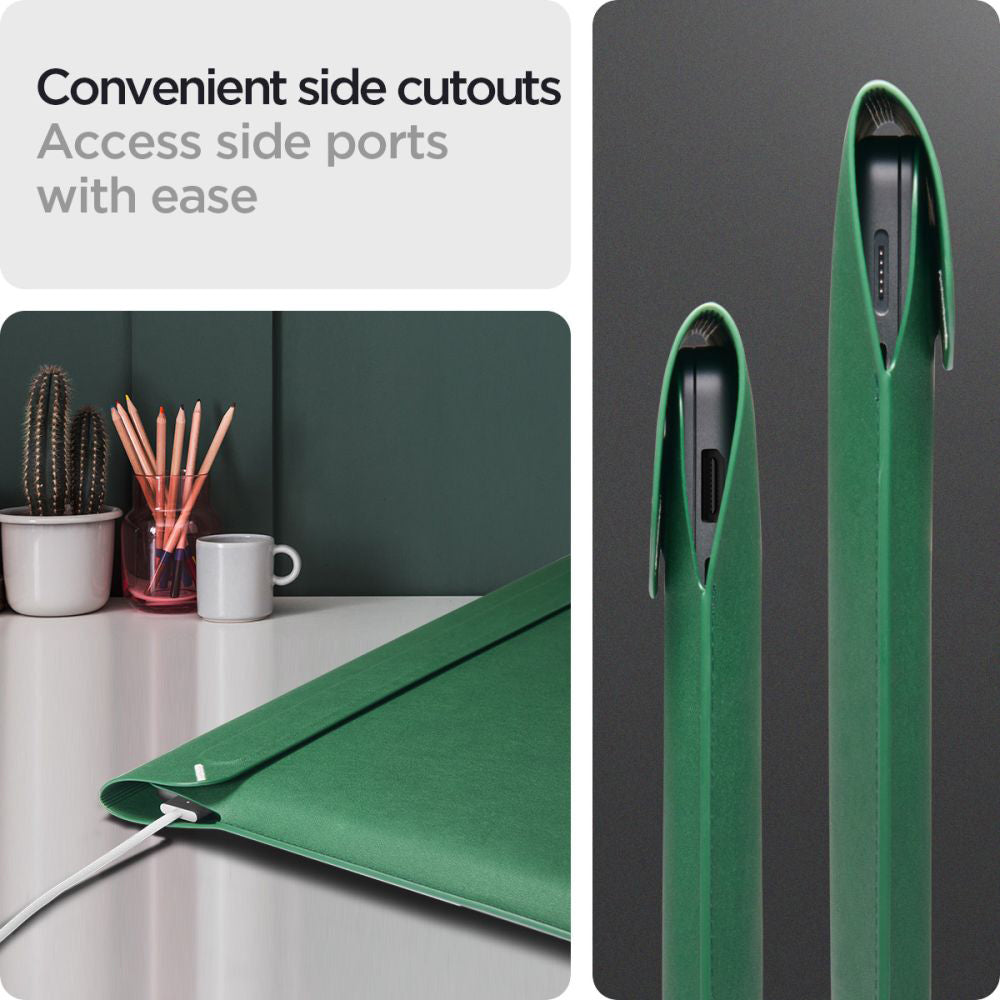 Spigen Valentinus Case for Laptop 15inch - 16inch, Green AFA06420