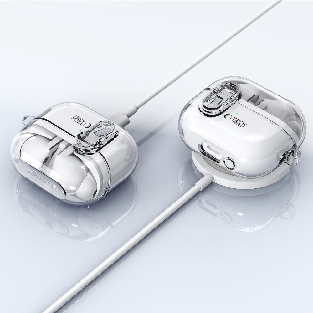 Tech-Protect Flexair Case for Samsung Galaxy Buds3 FE / Buds3 Pro / Buds3, Transparent