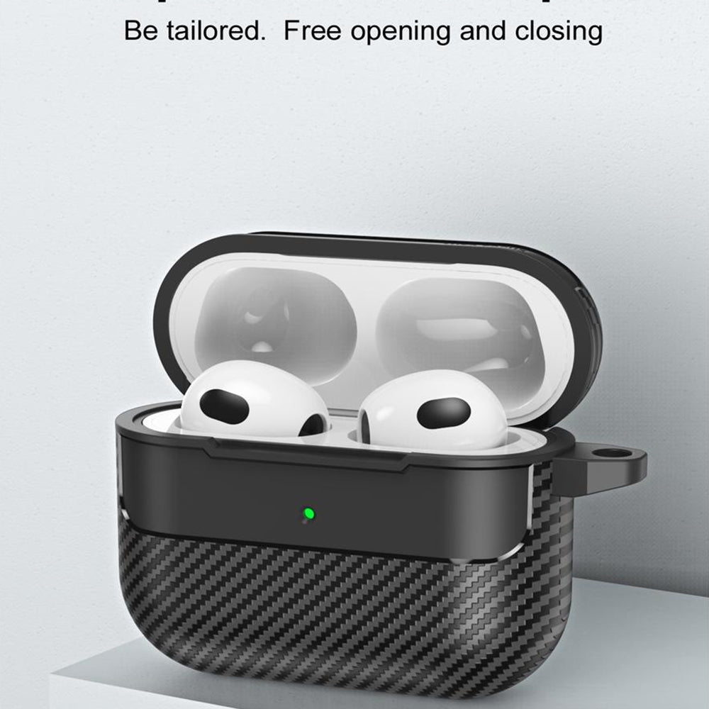 Techsuit CarbonFiber Case for Apple AirPods 3, Black