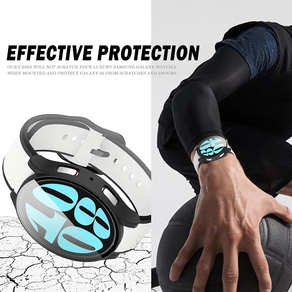 Techsuit Defense360 Pro Case for Samsung Galaxy Watch6 44mm, Black