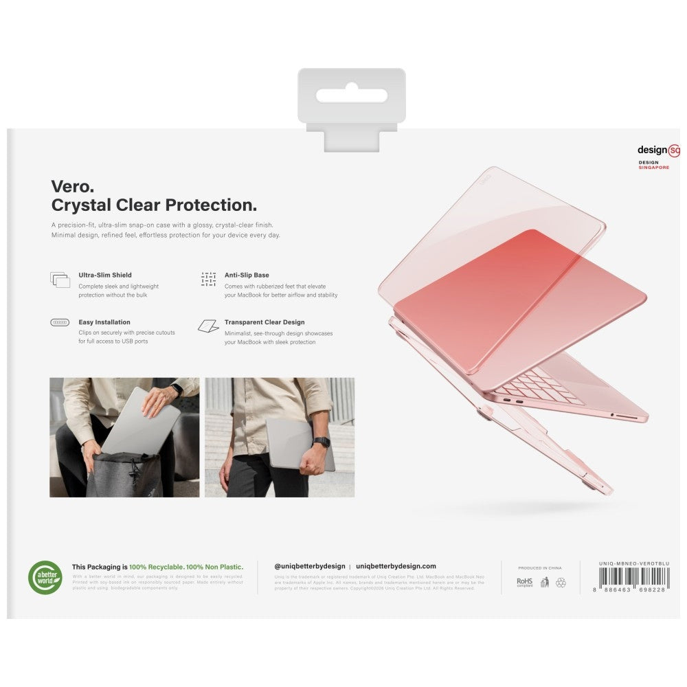 UNIQ Vero Case for Apple MacBook Neo 13inch, Transparent