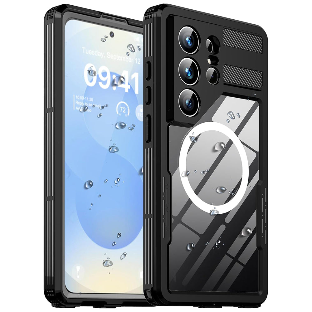 Waterproof Case for Samsung Galaxy S26 Ultra S948, ShellBox, Black