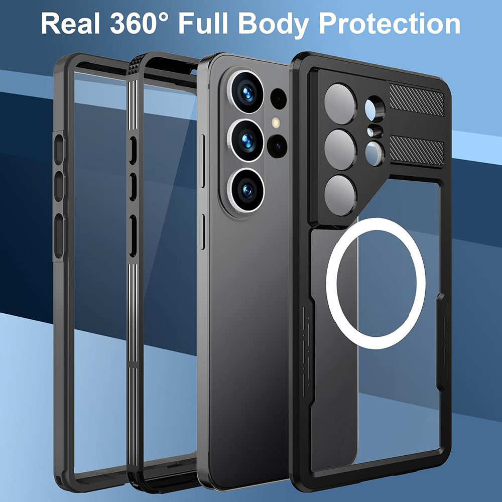 Waterproof Case for Samsung Galaxy S26 Ultra S948, ShellBox, Black