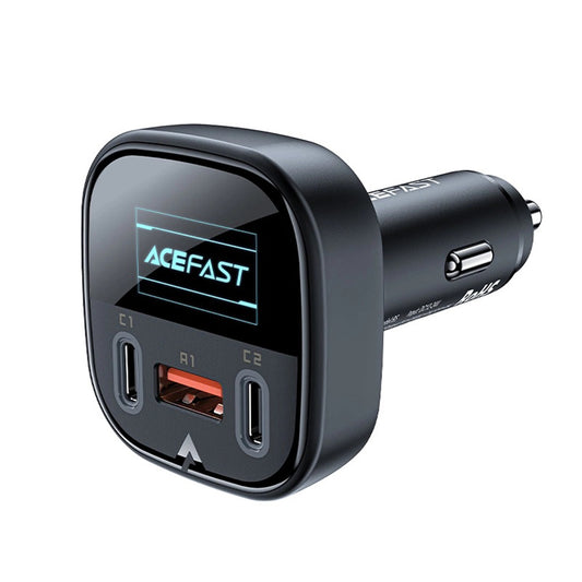 Acefast B5 Display Car Charger, 101W, 5A, 1 x USB-A - 2 x USB-C, Black