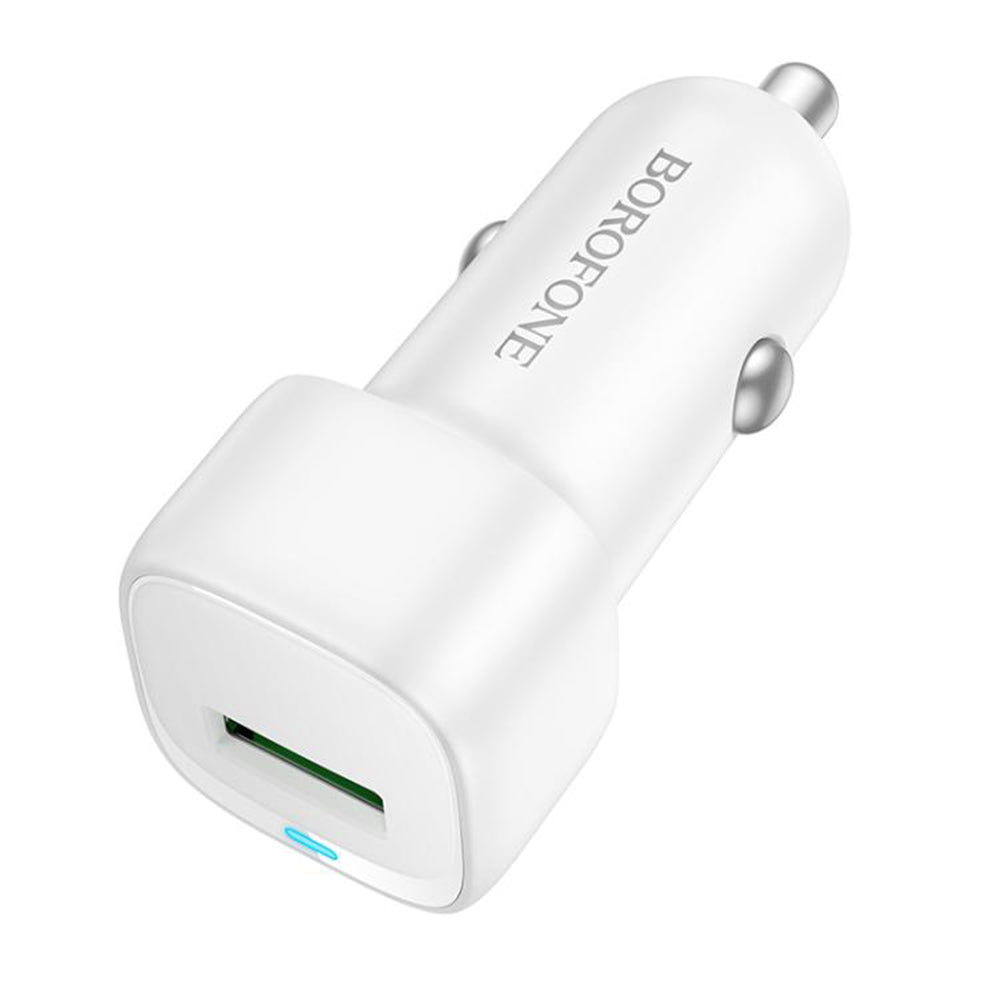 Borofone BZ34 Cloud Car Charger, 18W, 3A, 1 x USB-A, White
