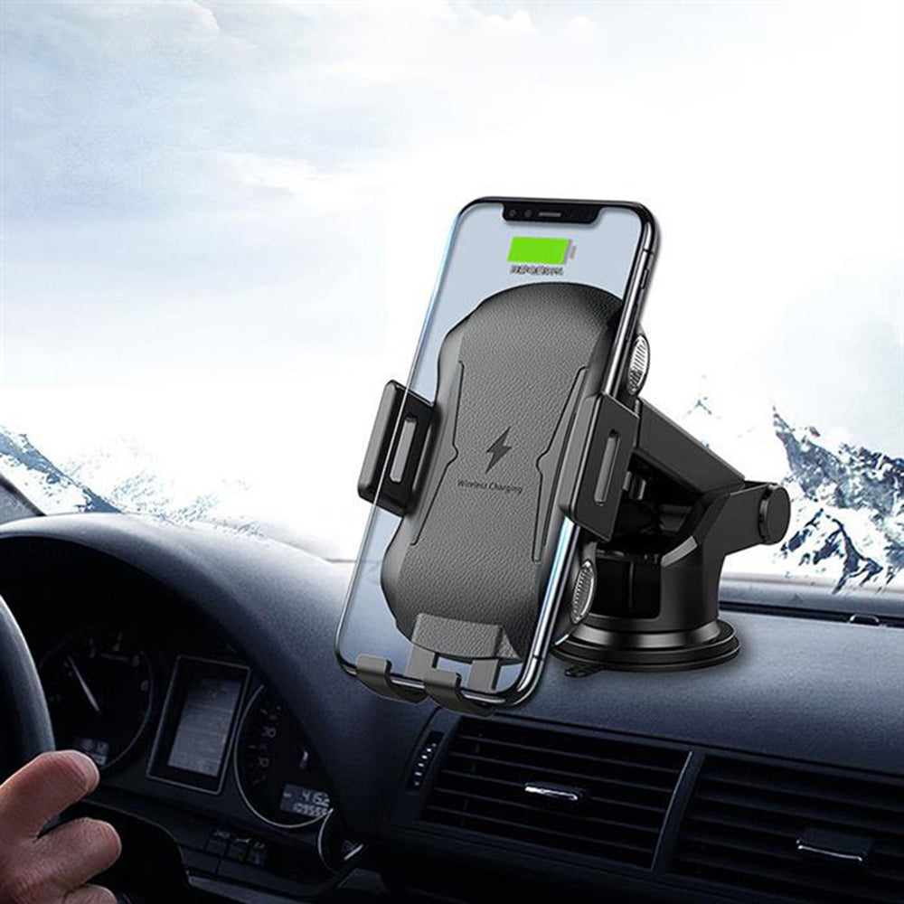 Techsuit CAPD032 Premium Wireless Car Charger, 10W, 1.1A, Black