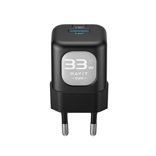 HAVIT UC230 Network Charger, 33W, 3A, 1 x USB-A - 1 x USB-C, Green