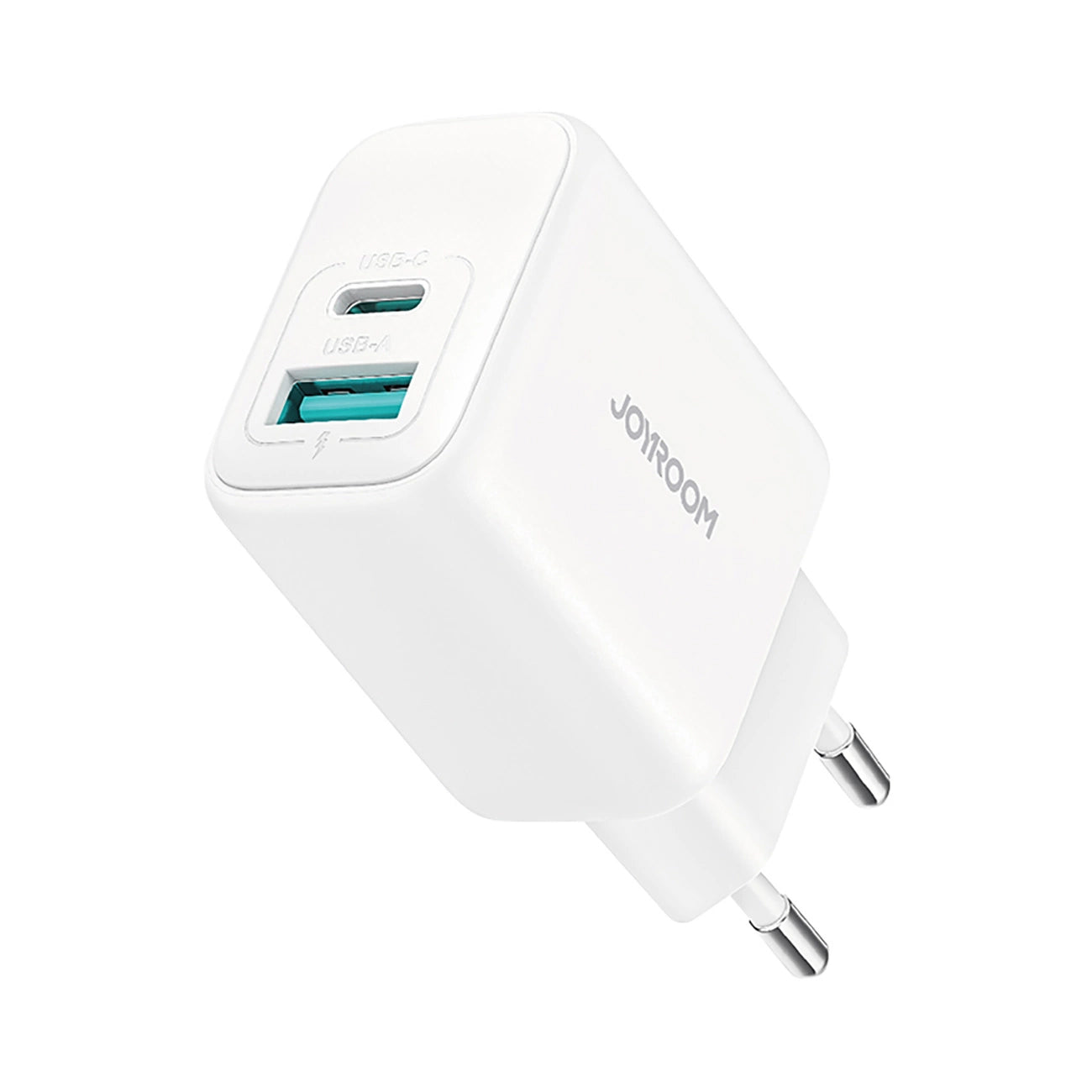 Joyroom JR-TCF21 Network Charger, 20W, 3A, 1 x USB-A - 1 x USB-C, White