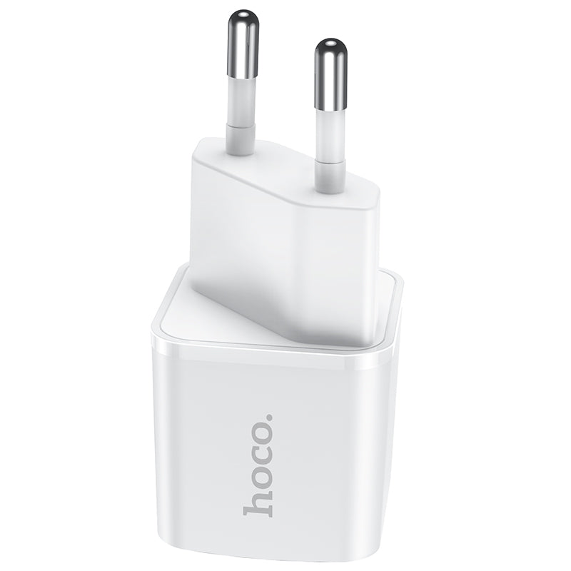 Network Charger HOCO N10, 20W, 3A, 1 x USB-C, White