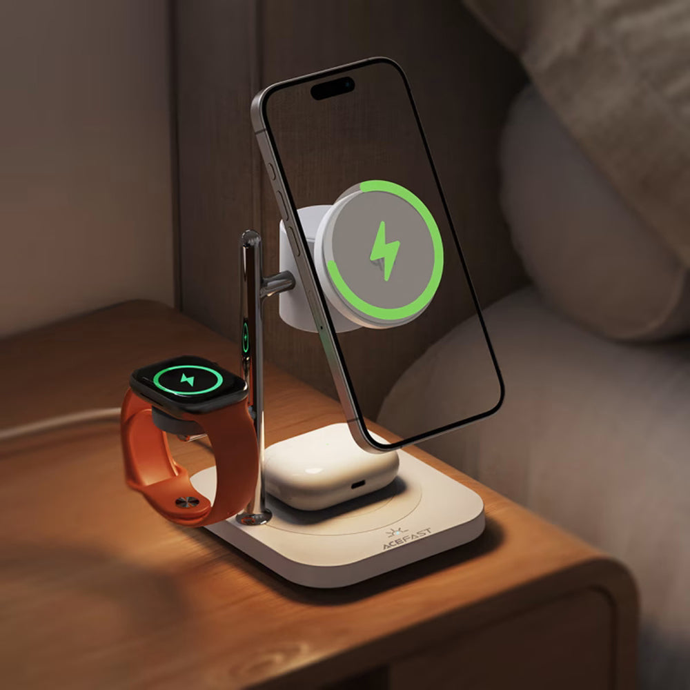 Acefast E39 3in1 Wireless Network Charger, 32.5W, White