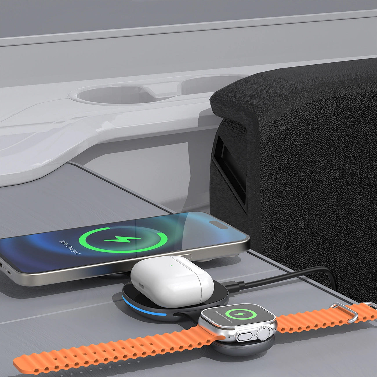 Dudao A11S 3in1 Wireless Network Charger, 15W, Black