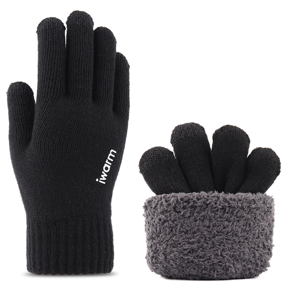Iwarm ST0005 Tactile Winter Gloves, Size 21cm, Black