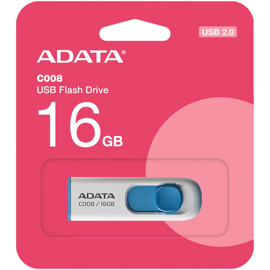 External USB-A Memory Adata C008, 16Gb AC008-16G-RWE