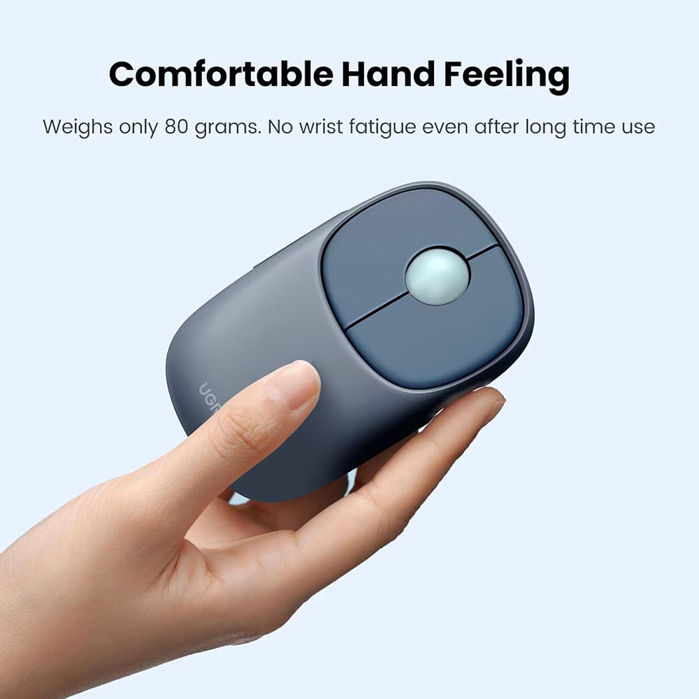 UGREEN MU102 FUN+ Wireless Mouse, 4000DPI, BT / Wi-Fi, Blue