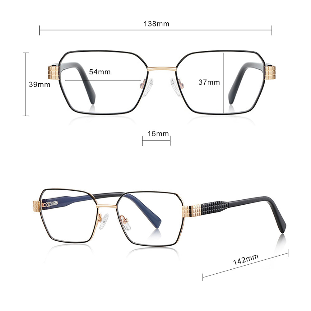 Techsuit 3161 Women's Computer Glasses, Anti-Blue Light, Pink Gold