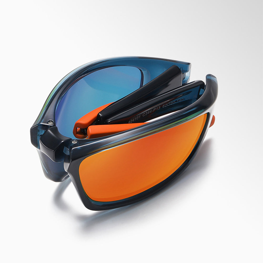 Unisex Cycling Glasses Techsuit 24101, Polarized, Gray Blue