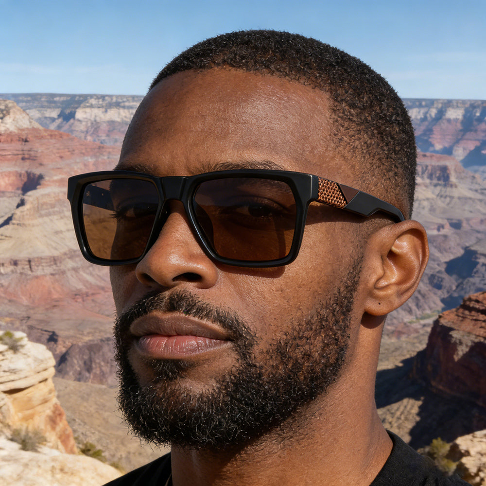 Men's Techsuit 8500 Sunglasses, Polarized, UV Protection, Brown