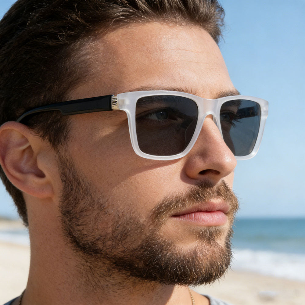 Men's Techsuit 8506 Sunglasses, Polarized, UV Protection, Matte Gray