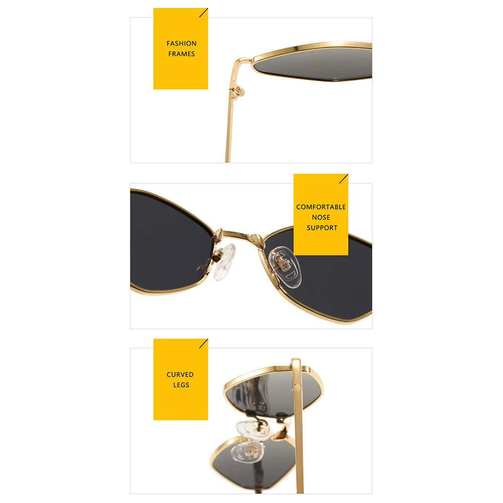 Techsuit 6206 Women's Sunglasses, Gold Green
